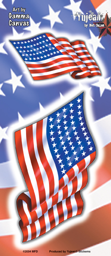 USA Flags Sticker