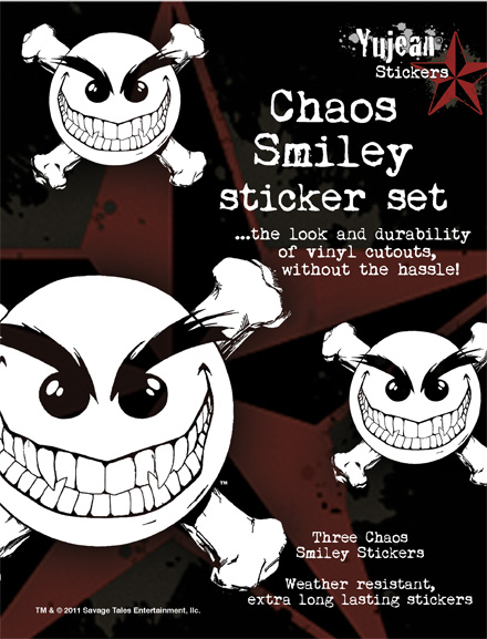 White Chaos Smiley Sticker Set | Custom Car Culture