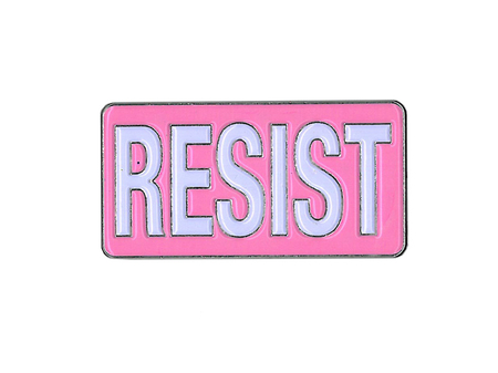 Pink Resist Enamel Pin | Gay Pride, LGBT Button Boxes