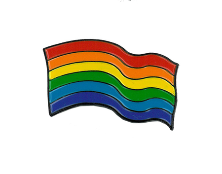 Rainbow Flag Enamel Pin | #RESIST