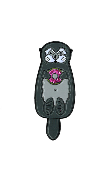Cali Otter with Donut Enamel Pin | Critters