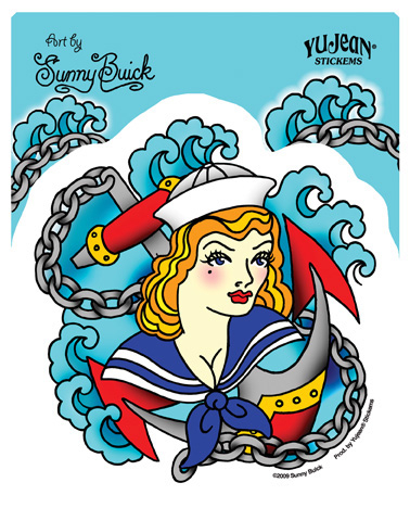 Sunny Buick Sailor Girl Sticker