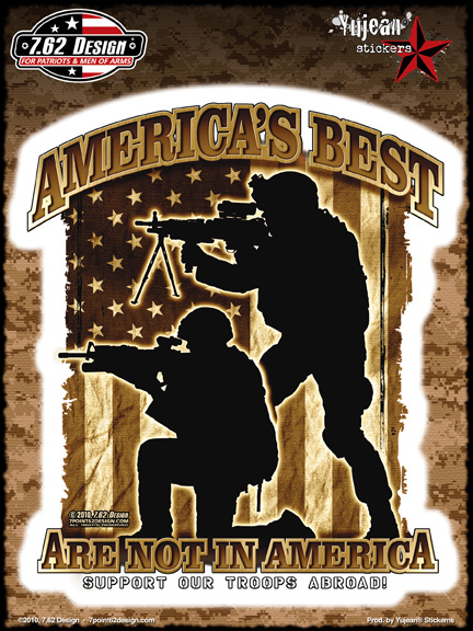 7.62 Design America's Best 6x8 Sticker | Military!!