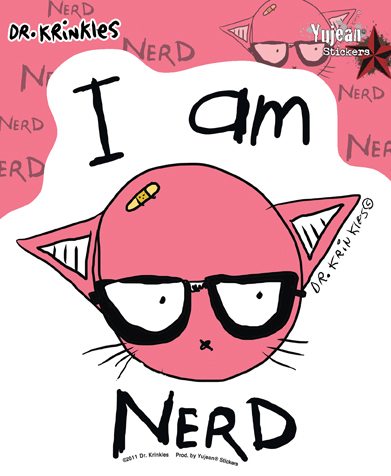 Dr Krinkles I Am Nerd Sticker | CLEARANCE!!