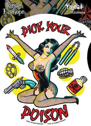Kirsten Easthope Pick Your Poison Pinup Sticker | Pinups