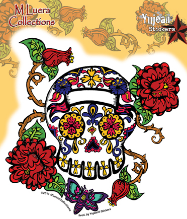 MLuera Thorned Roses Day of the Dead Sticker | CLEARANCE!!