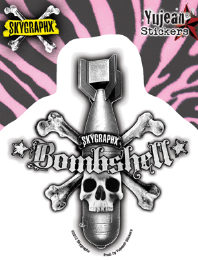 Skygraphx Bombshell Skull Sticker | Military!!