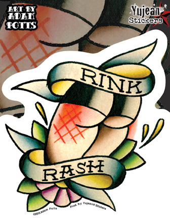 Rink Rash Roller Derby Sticker | Tattoo