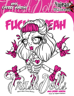 Miss Cherry Martini Trash Dolls Sticker | CLEARANCE!!