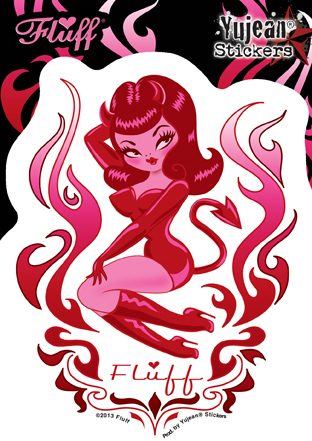 Fluff Devil Girl sticker | CLEARANCE!!