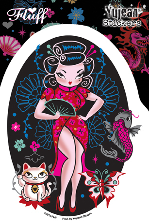 Fluff Geisha sticker | CLEARANCE!!