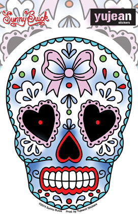 Sunny Buick Valentine Sugar Skull Sticker | Sunny Buick