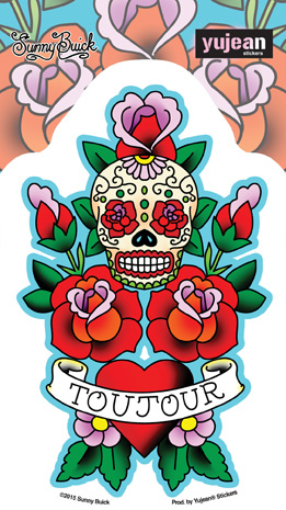 Sunny Buick Toujour Skull Sticker | Sugar Skulls