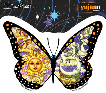 Dan Morris Chariot Butterfly Sticker | Celestial