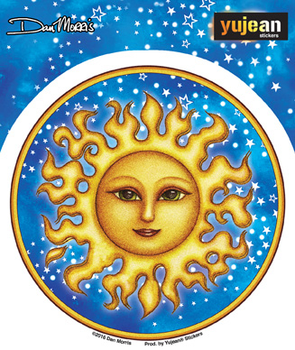 Dan Morris Starry Sun Sticker | Celestial