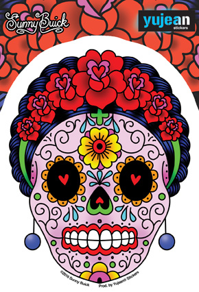 Sunny Buick Calavera Frida Sticker | Latino