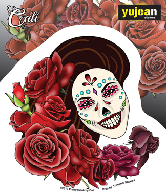 Cali Resting in Roses Sticker | The Very Latest!!!