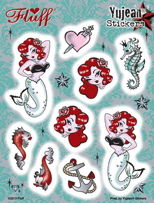 Fluff Molly Mermaid Multi-sticker | FLUFF!!!!