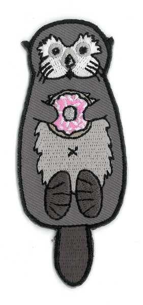 Otter Donut Embroidered Patch | Patches