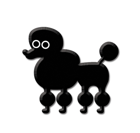 Lo-Fi Mono Poodle Enamel Pin | Enamel Pins