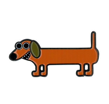 LO-FI MONO © Dachshund Enamel Pin | Dogs