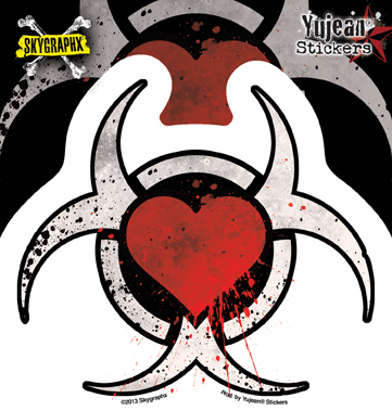 Skygraphx Toxic Heart Sticker | Tattoo