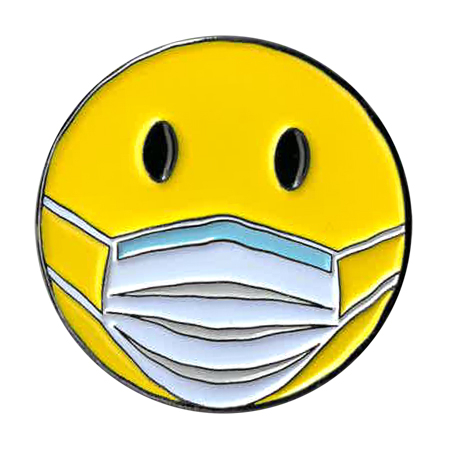 Smiley Mask Enamel Pin | COVID CRAZY!!
