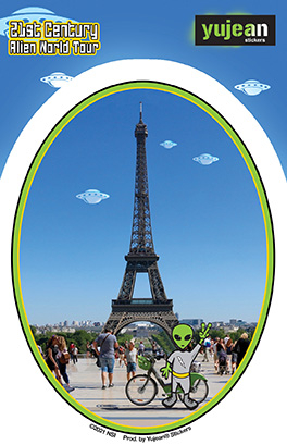 Eiffel Alien Sticker | Aliens