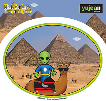 Pyramid Alien Sticker | Stickers