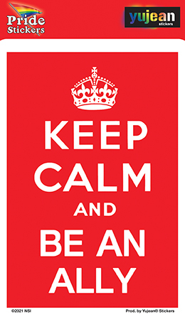 Keep Calm and be an Ally Sticker | Retro