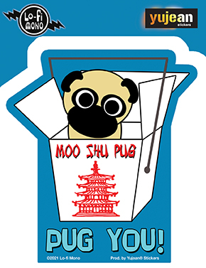 Moo Shu Pug Sticker | Dogs