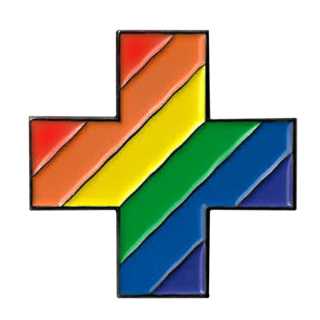 Rainbow Plus Enamel Pin | Gay Pride, LGBTQ