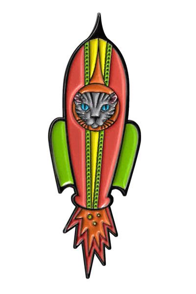 Sunny Buick Rocket Cat 2 Enamel Pin | Retro