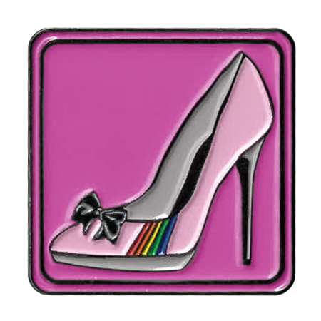 Pink High Heel Enamel Pin | Retro