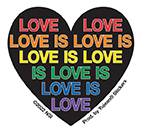 Love is Love Mini Sticker | Hippie
