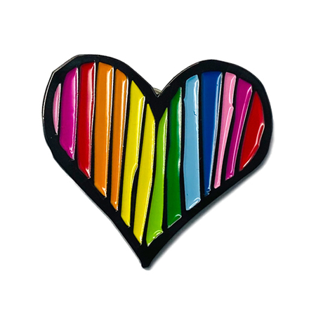 Rainbow Heart Enamel Pin | Gay Pride, LGBTQ