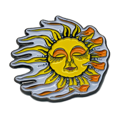 DuBois Sleeping Sun Enamel Pin | Celestial