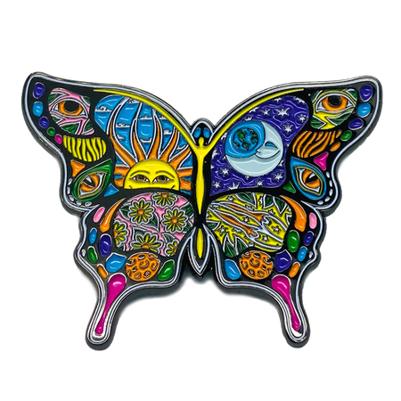 Dan Morris Sun Moon Butterfly Enamel Pin | Peace and Eco 