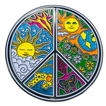Dan Morris Peace Sign Enamel Pin | Hippie