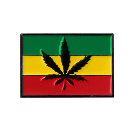 Rasta Leaf Flag Enamel Pin | Hippie