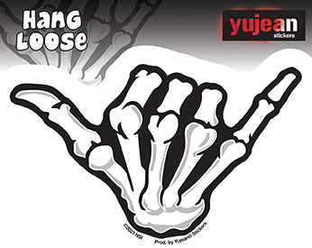 Boney Hang Loose Sticker | Skulls and Dragons