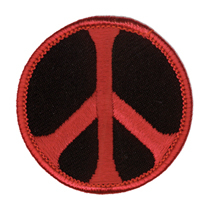 Peace Patch, Black and Red | Peace and Eco 