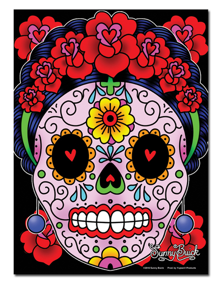 Sunny Buick Frida Calavera Metal Sign | Sugar Skulls