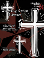 White Glowing Cross Sticker Set