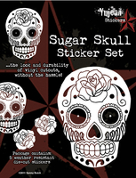 White Sugar Skull Sticker Set