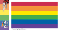 Rectangular Rainbow Pride Sticker