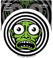 Kalynn Campbell Lowbrow Green Face Sticker