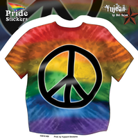 Tie Dye Gay Pride Peace Sticker