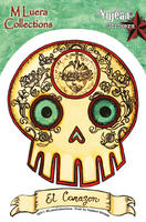 MLuera El Corazon Loteria Day of the Dead Sticker