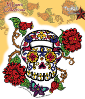 MLuera Thorned Roses Day of the Dead Sticker